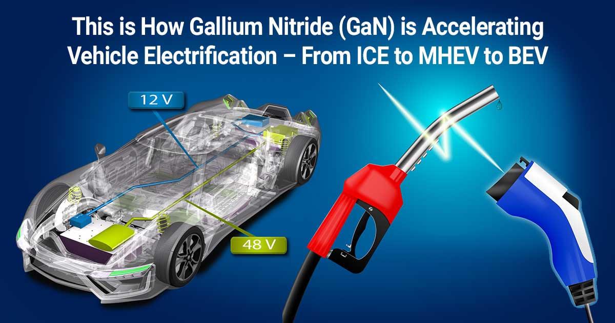窒化ガリウム（GaN）がクルマの電動化をいかに加速するかは、これです ―― ICEからMHEV、そしてBEVへ