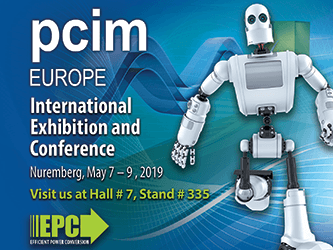 EPC to Showcase eGaN Technology-Based High Power Density DC-DC Conversion for Cars and Computers, as well as Many Other Applications at PCIM Europe 2019