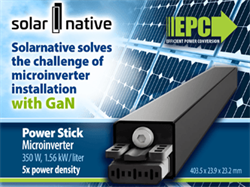 Solarnative Uses GaN Devices to Solve the Challenge of Solar Power Installation with its New Microinverter that Integrates into the Module Frame