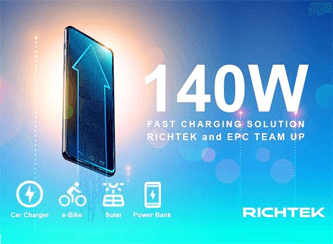 Richtek and EPC team up to create small 140-watt fast-charging solution