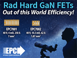 40 V Rad Hard GaN FETs Set New Performance Standards for Demanding Space Applications