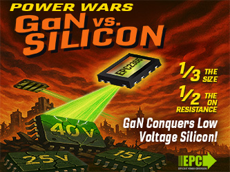 EPC、定格40 VのGaNパワー・トランジスタを発売、低電圧シリコンの牙城を狙う