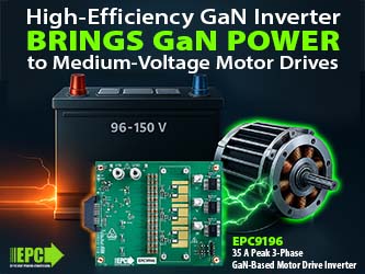 High-Efficiency GaN Inverter Brings GaN Power to Medium-Voltage Motor Drives