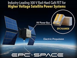 EPC Space 推出業界領先的 300 V 抗輻射氮化鎵 FET，適用於高壓衛星電源系統