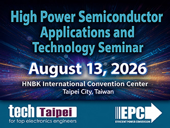 EPC to Showcase GaN Power Innovation at Tech Taipei Power 2026