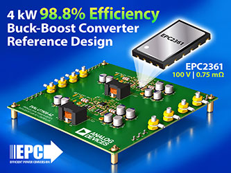 EPC GaN FETs Enable 4 kW High-Efficiency Buck-Boost Converter Reference Design