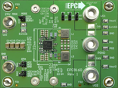 EPC9160 - 9 V–24 V to Dual Output 5 V/ 3.3 V Synchronous Buck Converter  Reference Design