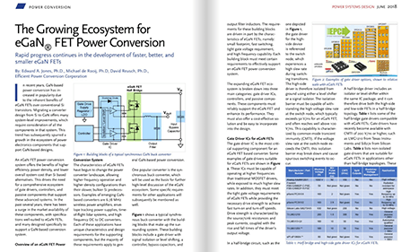 The Growing Ecosystem for eGaN FET Power Conversion