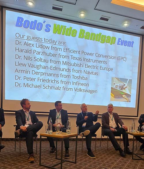 Panel discussion speakers at Bodo’s Wide Bandgap forum