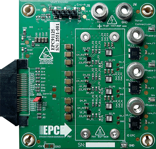 EPC91125 – 50 ARMS 三相电机驱动逆变器