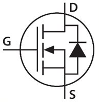 MOSFETベースのGaN FETのシンボル